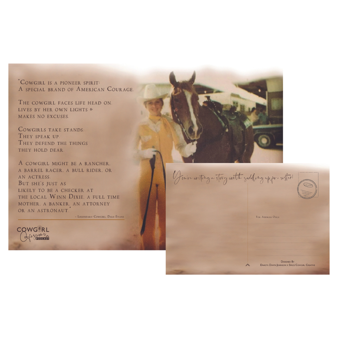 The Cowgirl Confessions Postcard